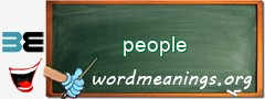 WordMeaning blackboard for people